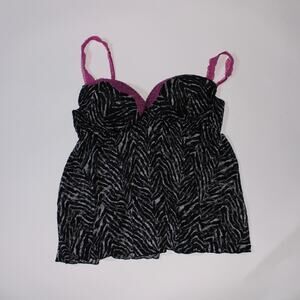 Seductive Wear By Cinema Etoile Zebra Print Semi Sheer Pushup Babydoll